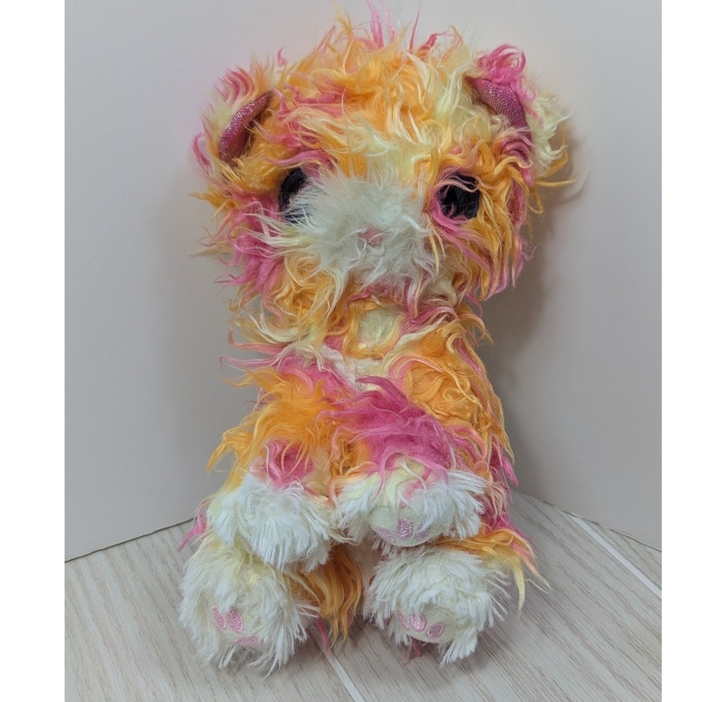 Little Live Pets Scruff-a-Luvs Pink Orange Yellow Shaggy Plush Cat